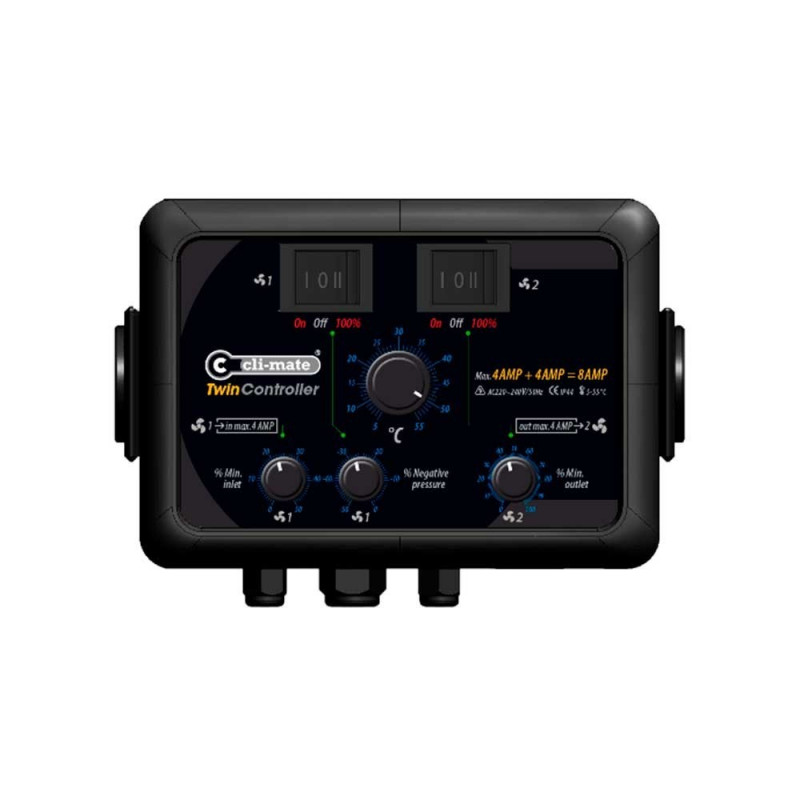 Twin Controller HUMI 4+4amp - котролер на температура и влажност